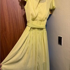 Calvin Klein Asymmetrical Yellow Dress